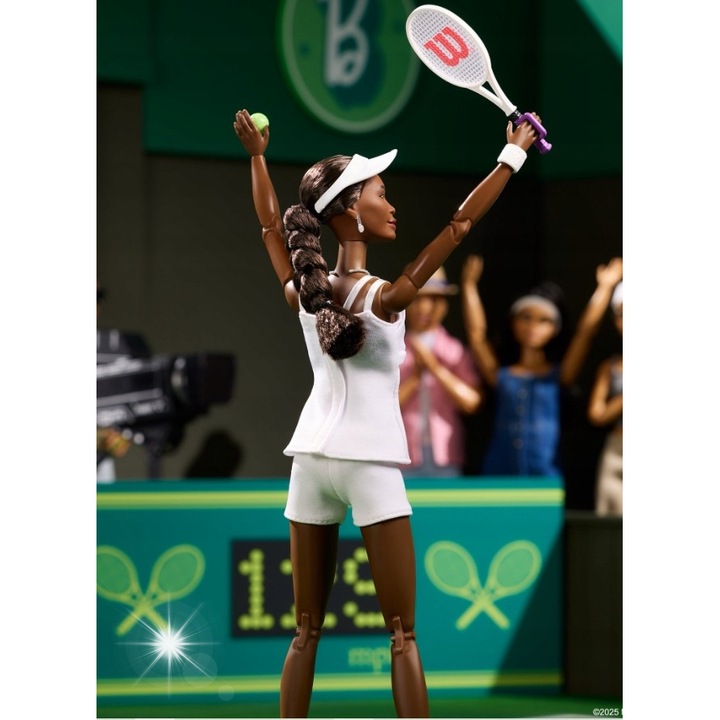 Кукла Барби, Винъс Уилямс, комплект с ракета и бижу, 29 см, бял