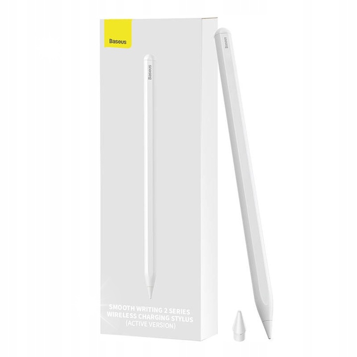Rysik activ Baseus pentru iPad, magnetizare, 14 functii, alb, 165x9mm, set cu varf de schimb