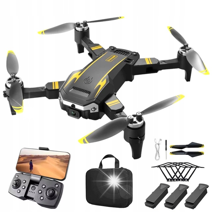 Dron Bedee G6 cu 2 camere 8K, mod Altitude Hold, multicolor, 16x13.5x4.5cm, set complet