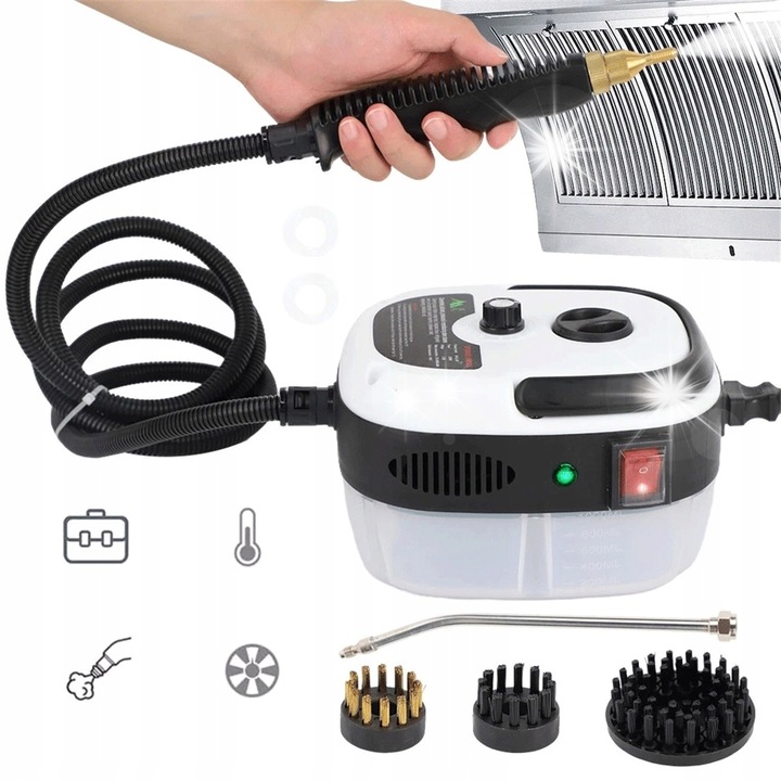 Парочистачка Bedee 2500W с 3 четки и 6 скорости, за кухня и баня