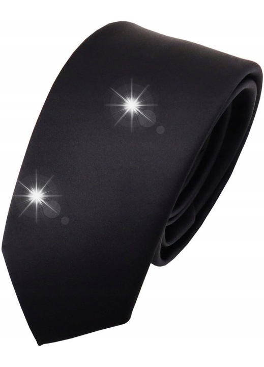 Cravata pentru copii, neagra, 120x6cm, design modern, stil clasic