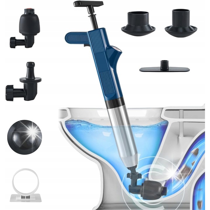 Dispozitiv de desfundat tevi, Bedee, din inox, 65,5x16cm, presiune 0-8 bar