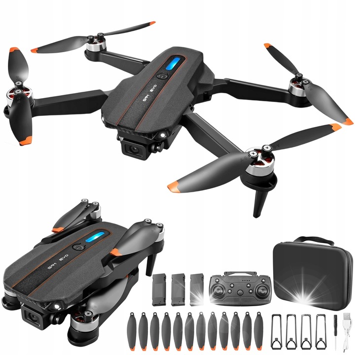 Dron S91, Bedee, camera duala 1080P, sistem inteligent de evitare a obstacolelor, negru, 30x27x6cm, set complet