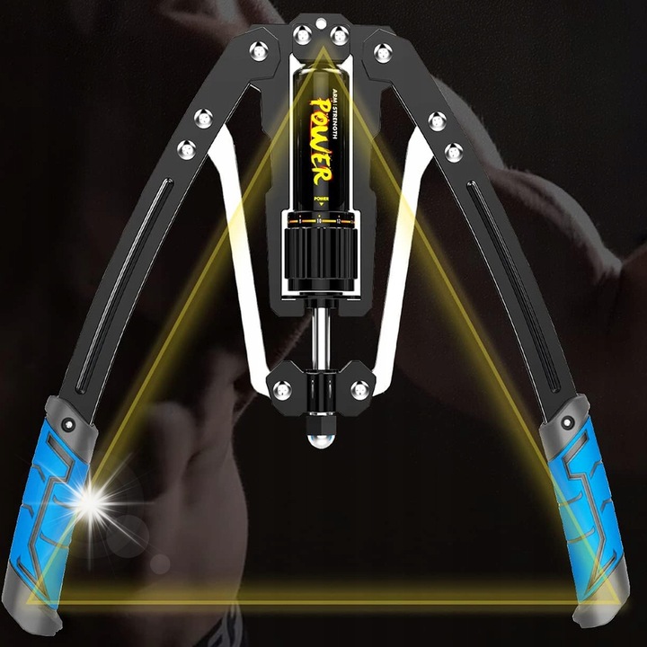 Extensor Bedee, model regulabil 10-200kg, scula de antrenament, culoare neagra