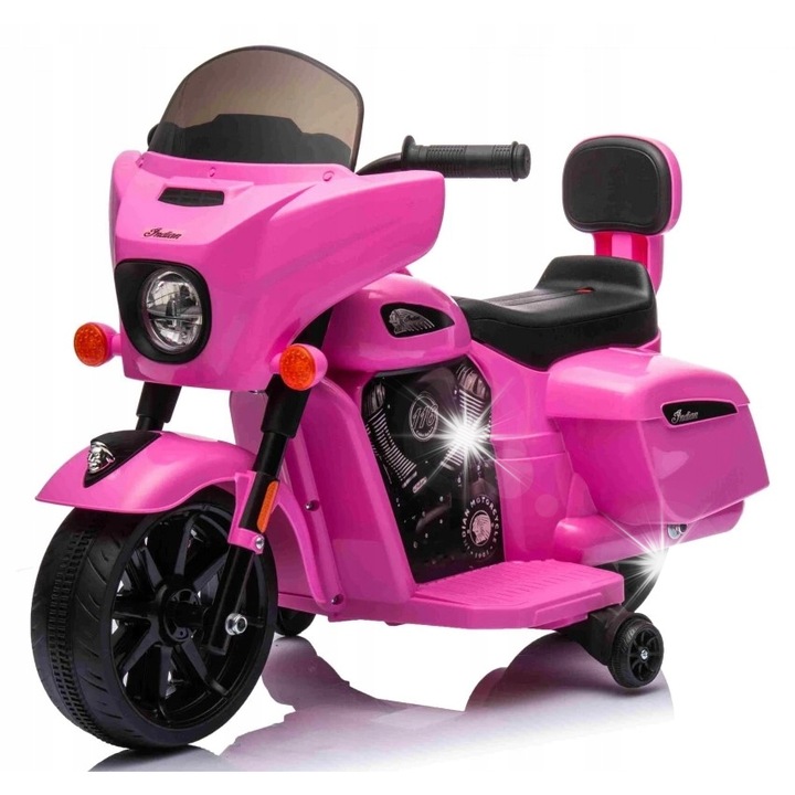 Motoreta Bemi Toys Chopper rózsaszín, 1 motor 35W, 72x38x50cm, 4,8kg, szett világítással