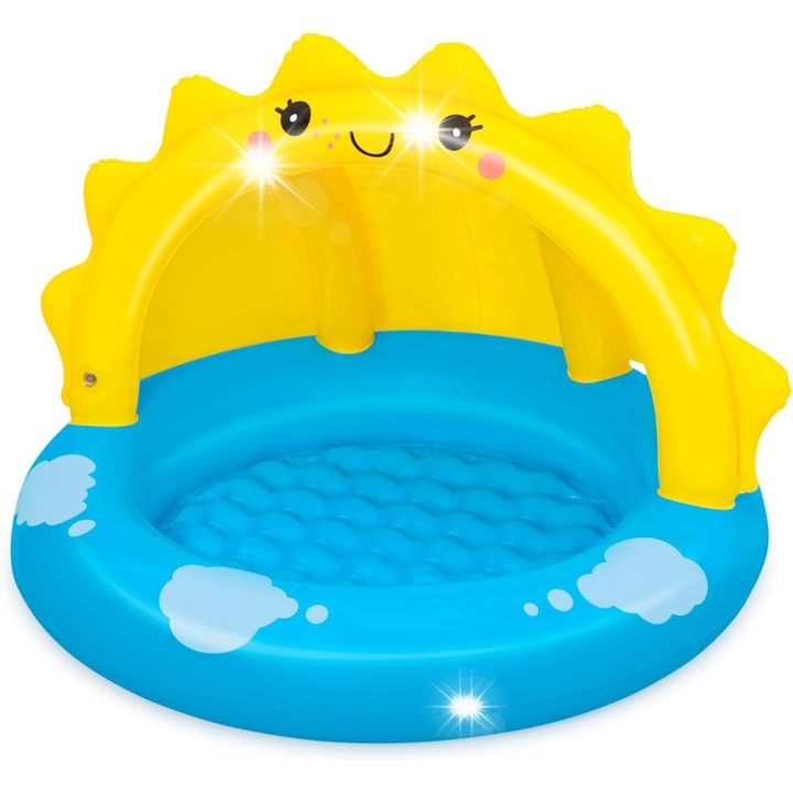 Felfújható medence gyerekeknek, Nap modell, többszínű, 101x97x71cm, 26 literes űrtartalom, 1 vagy 2 felhasználó számára