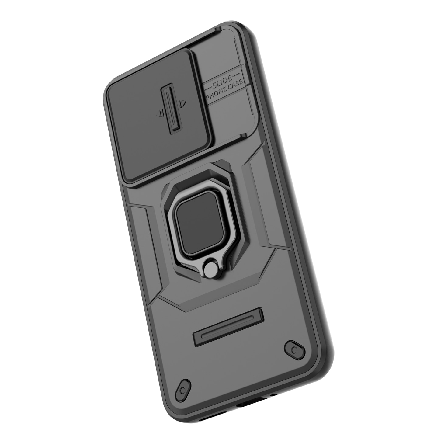 Husa de telefon mobil cu suport rotativ 360°, pentru Xiaomi 15T, TPU, Negru