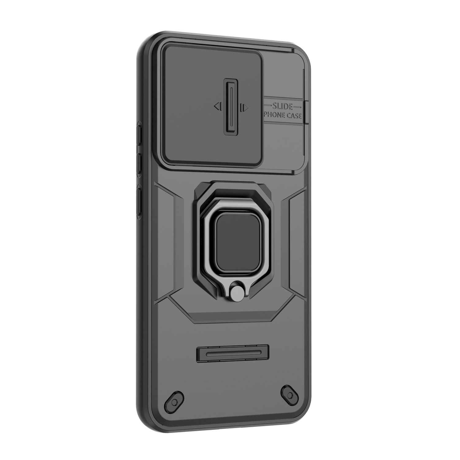 Husa de telefon mobil cu suport rotativ 360°, pentru Xiaomi 15T, TPU, Negru