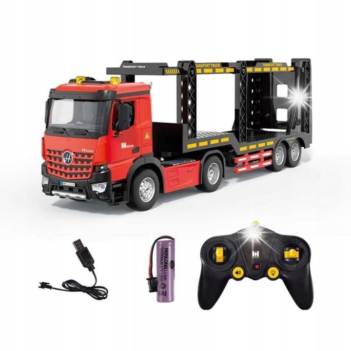 Masinuta remorca, 65cm, roti din cauciuc, cu LED-uri