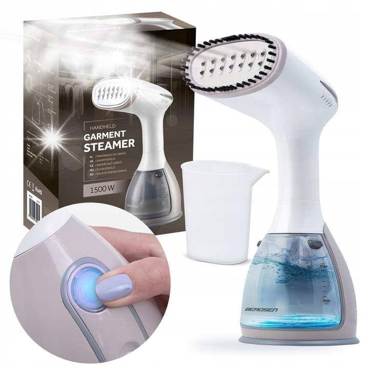 Aparat de calcat vertical Berdsen 1500W, 32g/min, 280ml, cu perie, pentru imbracaminte