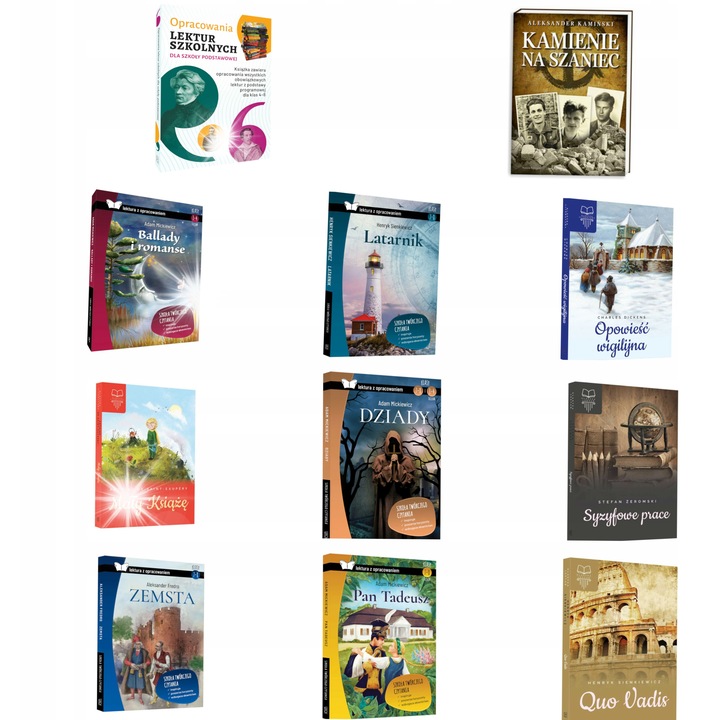 Lektury obowiązkowe kl.VII-VIII pakiet 11 książek