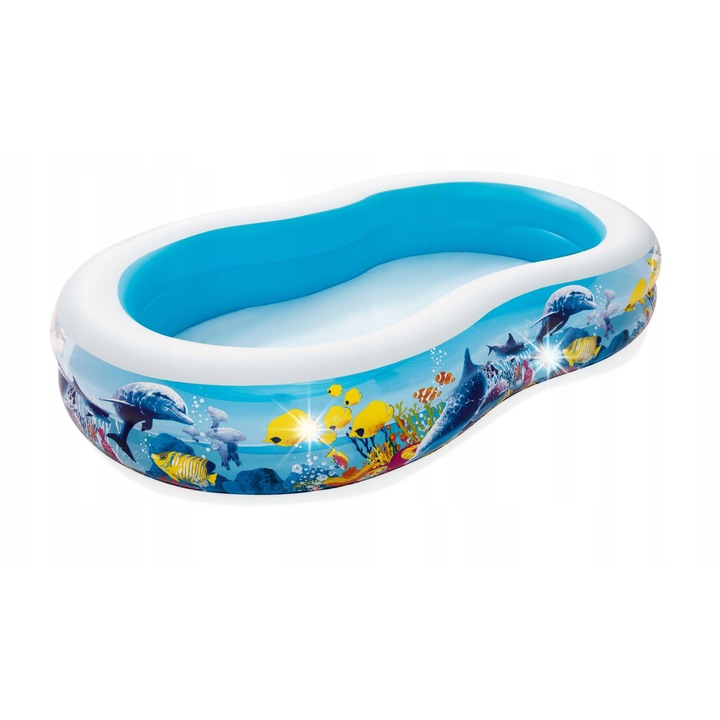 Надуваем басейн Bestway, 262x157x46см, 544л, с приятелски принт