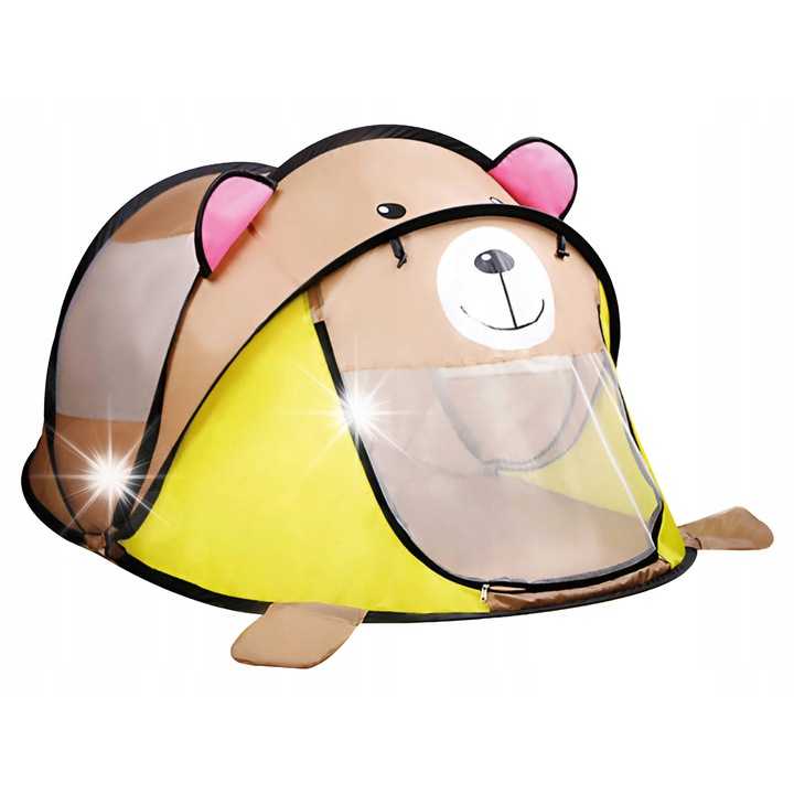 Cort pentru copii, model urs, multicolor, 150x150x120cm