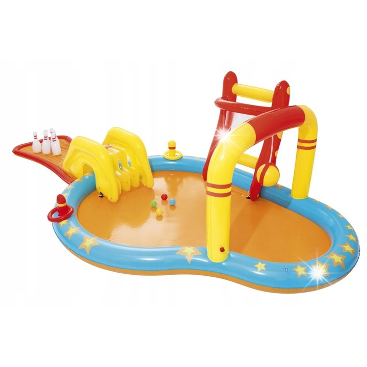 Gyermekmedence, Bestway, 435x213x117cm, csúszdával és szökőkúttal, 7kg