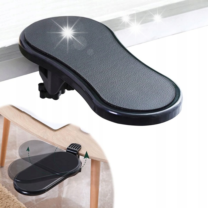 Ergonomikus irodai támaszték, 29x14cm, ABS anyag és memóriahab, állítható, csúszásmentes