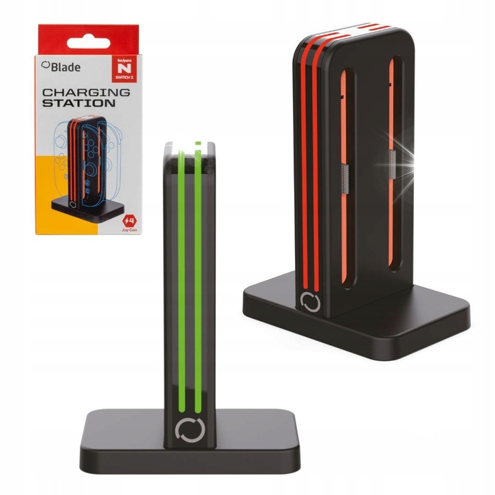 Statie de incarcare pentru 4 Joy-Con Nintendo Switch 2, LED, USB-C, compacta