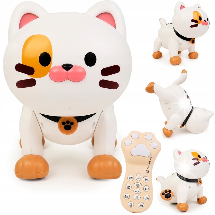 Robot de jucarie Artyk KOTEK interactiv, controlat de la distanta, efectueaza comenzi