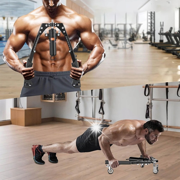 Extensor regulabil 10-200kg, scula hidraulica pentru antrenament, set