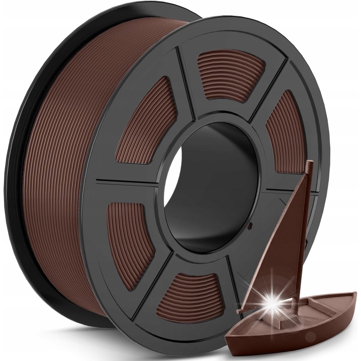 Filament PLA 1,75mm 1kg pentru imprimante 3D, culoare ciocolata, set de 1 rola