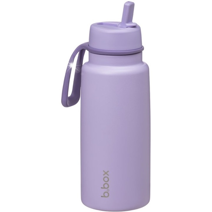 Termos din inox, b.box, 1l, cu ustensila pliabila, violet