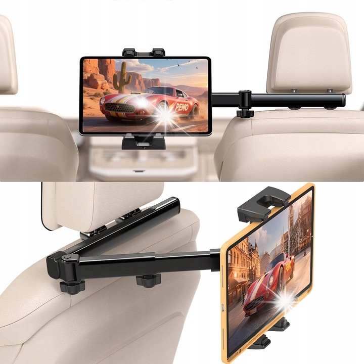 Suport auto pentru tableta, rotativ 360, negru, dimensiuni ajustabile