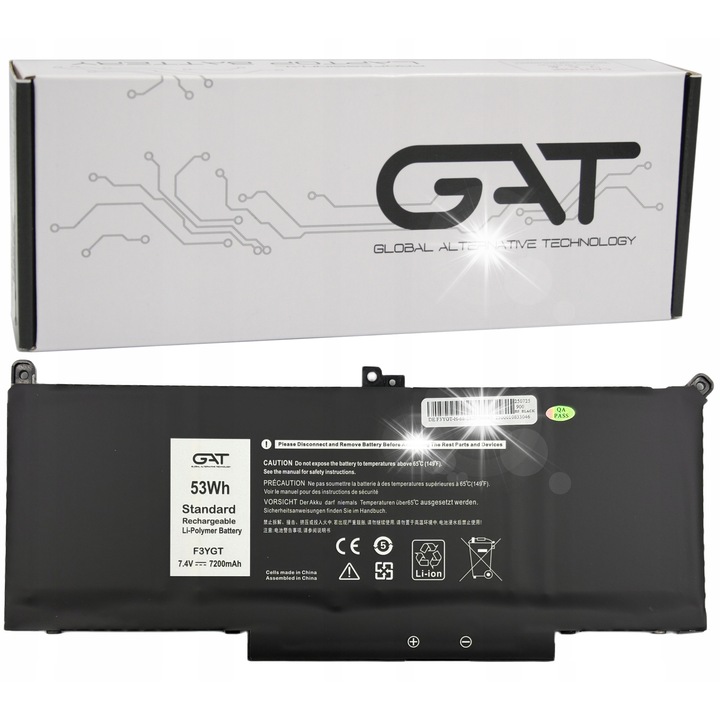 Laptop akkumulátor Dell Latitude 7280 7480 7200mAh 7,4V