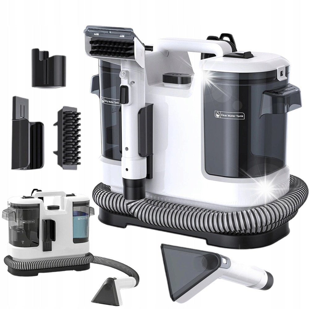 Aspirator, Bedee, cu 2 recipiente pentru apa, 150cm, pentru covoare