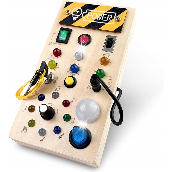 Tabla educationala senzoriala, multicolor, 18,5x9,6x3,1cm, pentru copii 1-4 ani