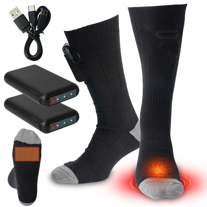 Електрически отопляеми чорапи, Bedee, 2200mAh, за катерене и къмпинг