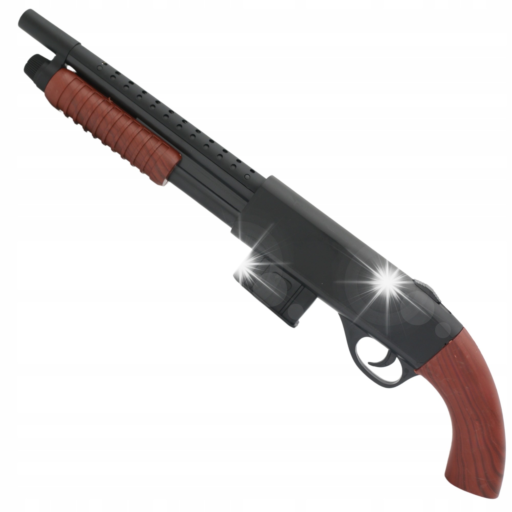 Pistol de jucarie SHOTGUN 4w1, metalic, negru cu elemente bronz