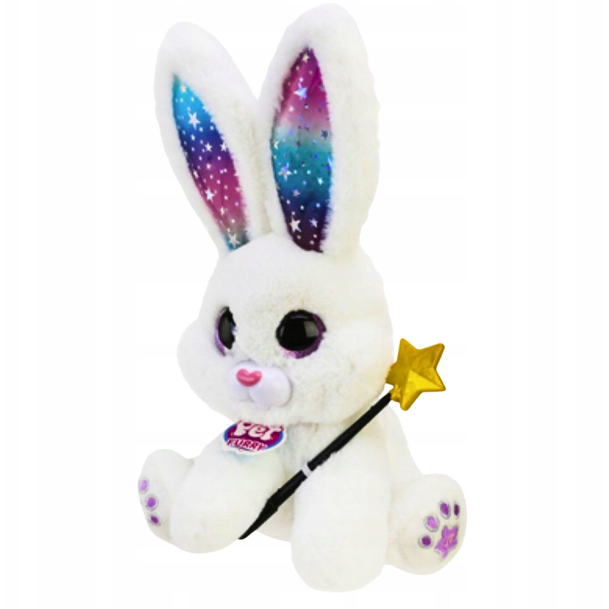 Iepuras interactiv Magic Bunny, set cu cutie, 19x17cm, alb si roz Iepuras interactiv Magic Bunny, set cu cutie, 19x17cm, alb si roz