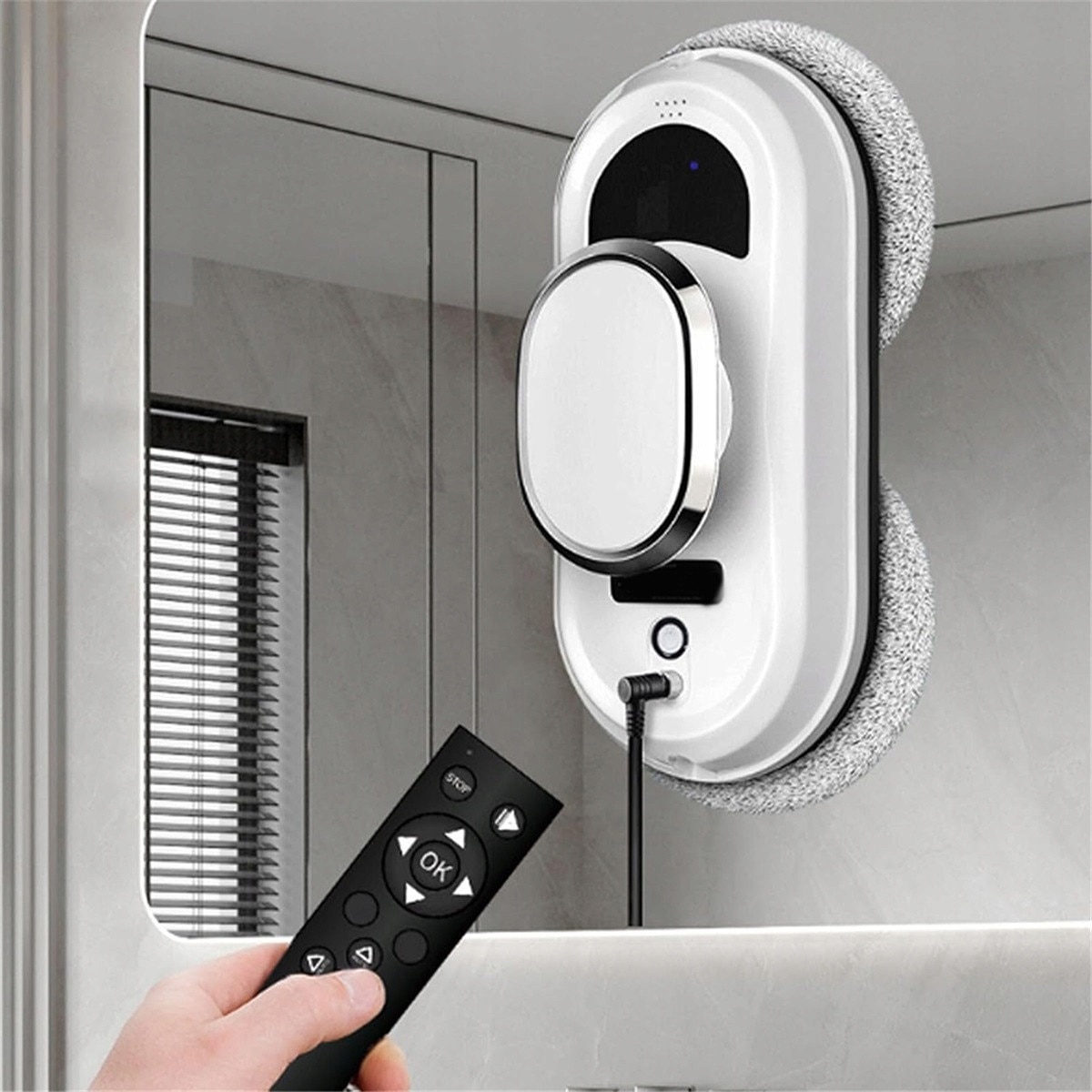 Aspirator robot pentru geamuri, Bedee, 5600PA, alb