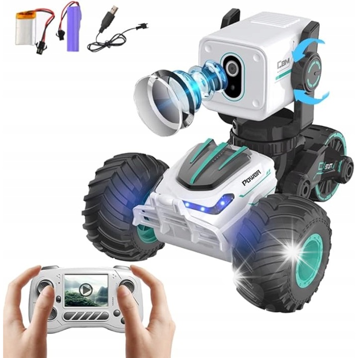 Masinuta cu camera, 2,4 GHz, functie de comunicare vocala, 50m, set complet