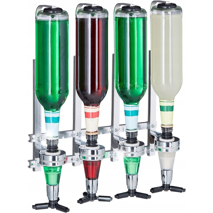 Suporturi bauturi set 4 bucati, dozator montare pe perete, 21x34,5cm