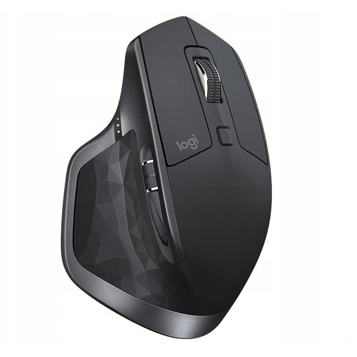 Egér, Logitech, MX Master 2S, vezeték nélküli, fekete, 7 gomb, 126x85,7x48,4mm