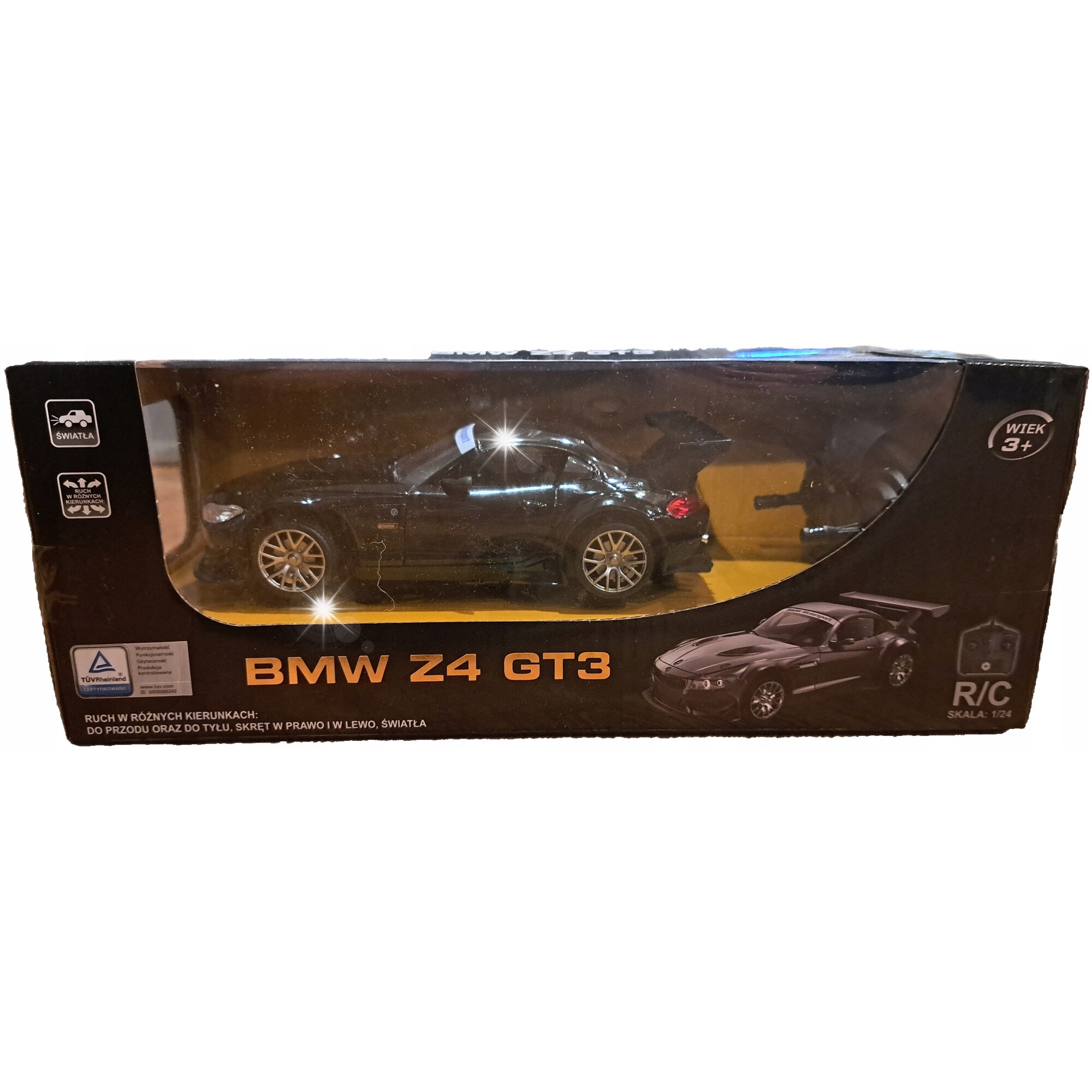 1/24 ＢＥＮＺ、ＢＭＷ、ＪＡＧＵＡＲ　4台セット Masinuta zburatoare BMW Z4 GT3 1:24, neagra, set cu 1 x masina si