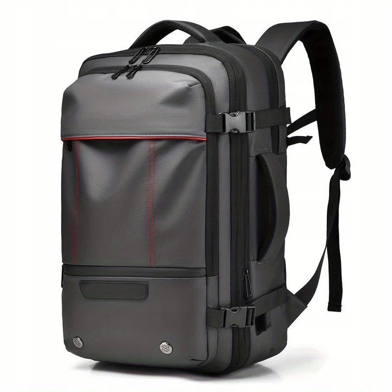 Rucsac calatorie pentru laptop, impermeabil, cu functie de compresie, 49x28x15cm, design modern