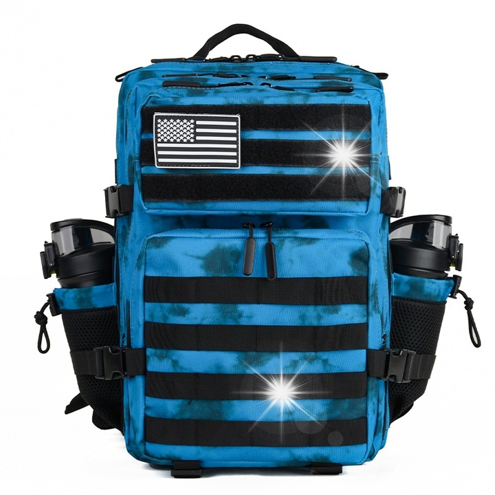 Rucsac tactic 25L, nylon 900D, waterproof, sistem Molle, 40x30x30cm, albastru