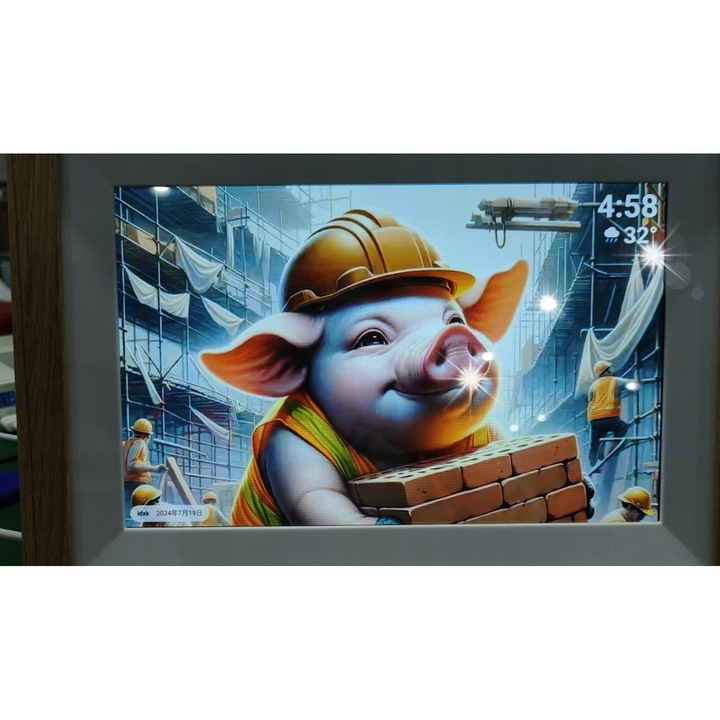 Цифрова WiFi фоторамка 10,1", 32GB, резолюция 1280x800, цвят дърво