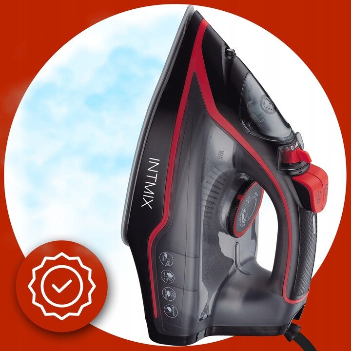 Fier de calcat cu aburi ceramic, 3000W, 9 in 1, functie anti-drip, 31cm, 350ml