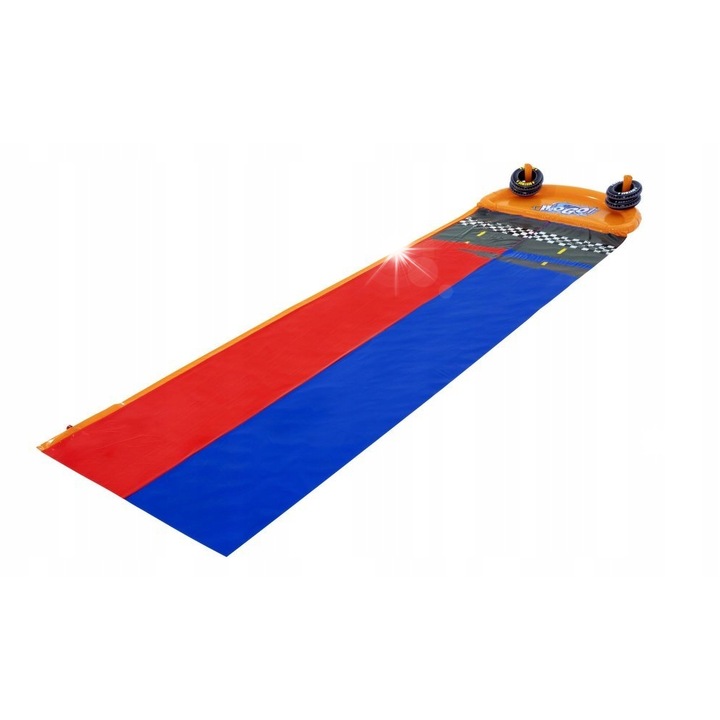 Двоен воден тобоган за деца 4,88м, Bestway, 2 писти, многоцветен, 481x132x35см