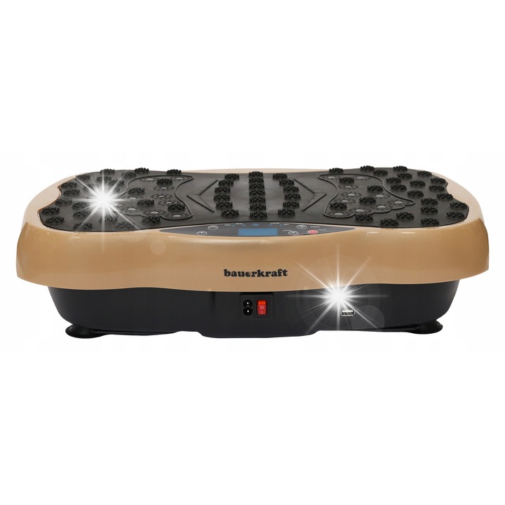 Platforma vibrationala Bauerkraft, 3 programe, 120 viteze, Bluetooth, dimensiuni compacte
