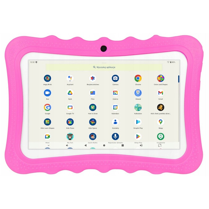 Tableta 7" pentru copii, Android, 2GB RAM, 32GB, roz