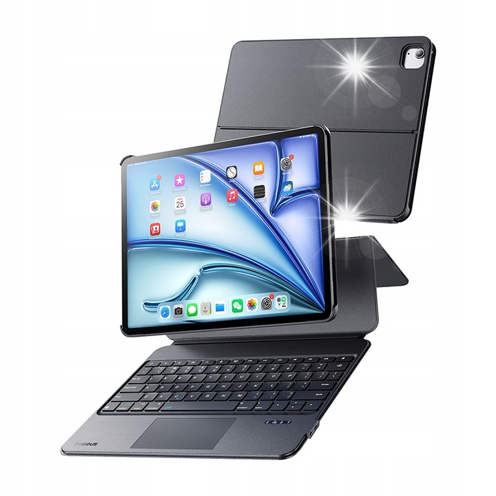 Husa tableta cu tastatura, Baseus, pentru iPad Pro 12.9", neagra