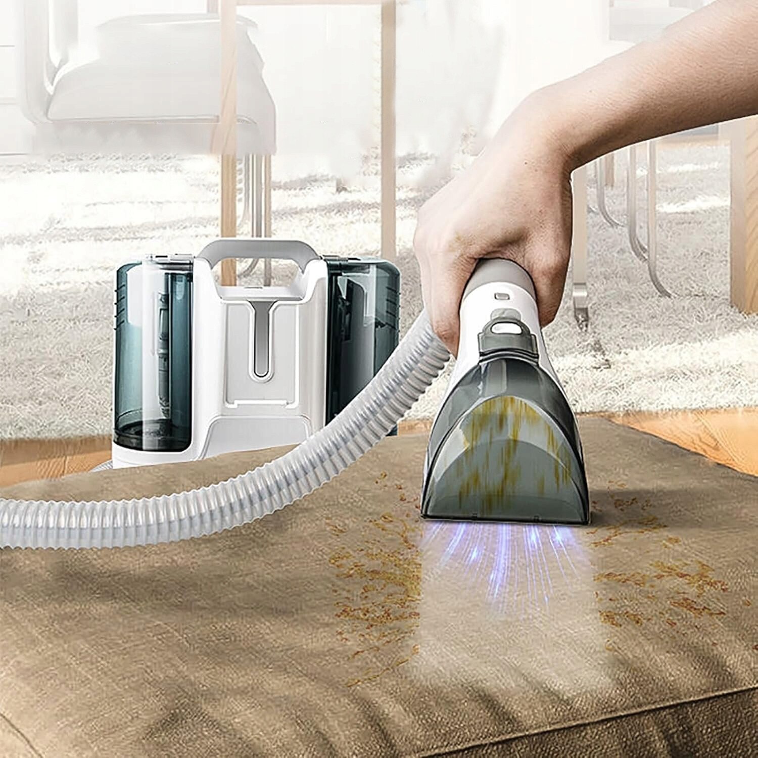 Aspirator pentru curatarea covoarelor, 450W, 11kPa, 1,8L, set cu 6 capete de curatare