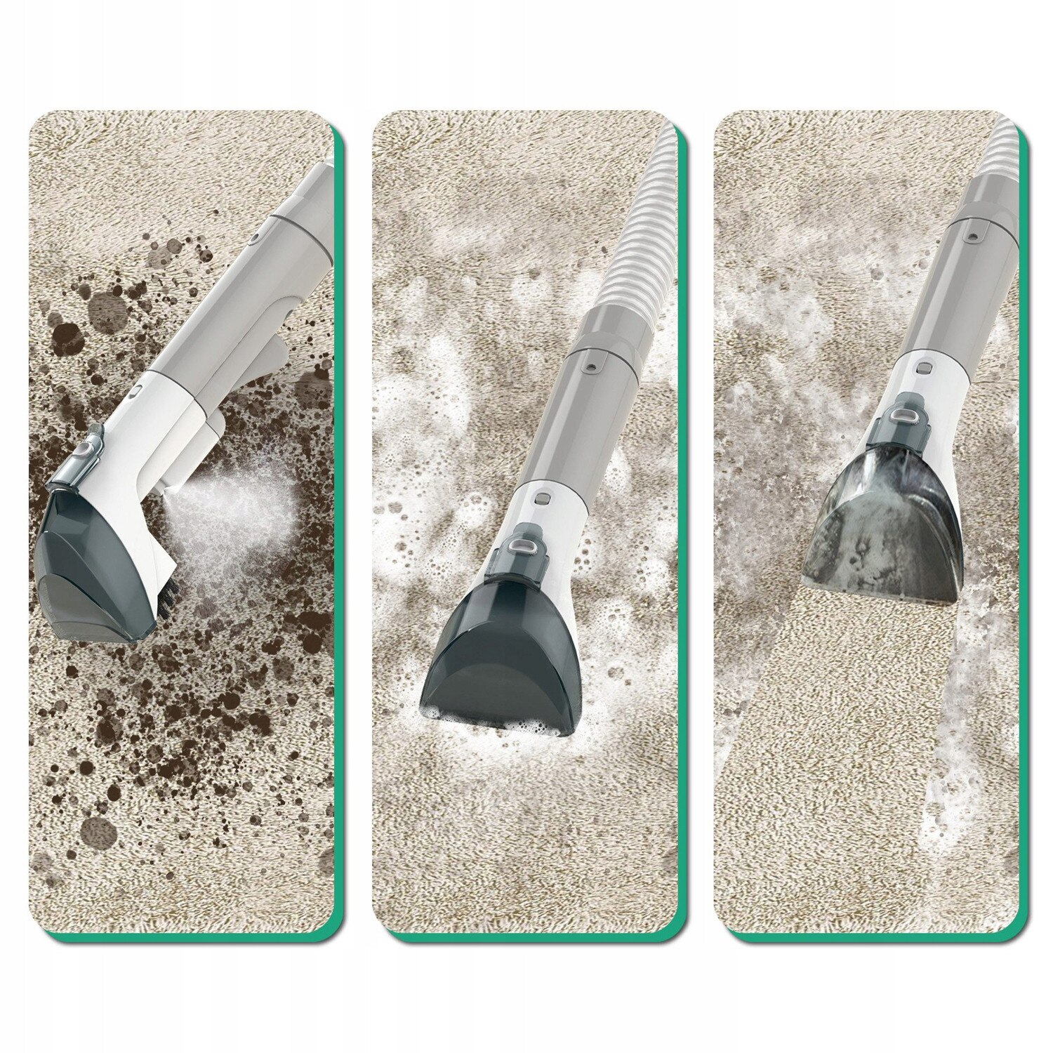 Aspirator pentru curatarea covoarelor, 450W, 11kPa, 1,8L, set cu 6 capete de curatare