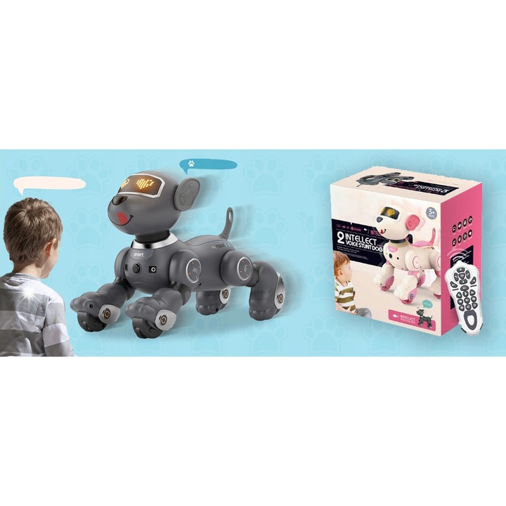 Robot interactiv, caine programabil, 600 mAh, set