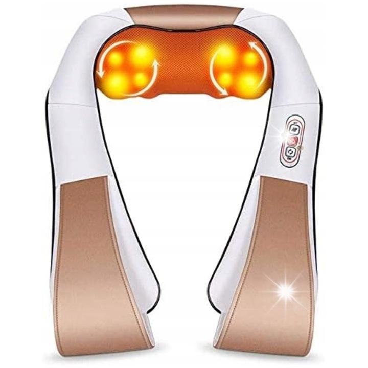 Aparat de masaj electric, 16 puncte de masaj, functie de incalzire