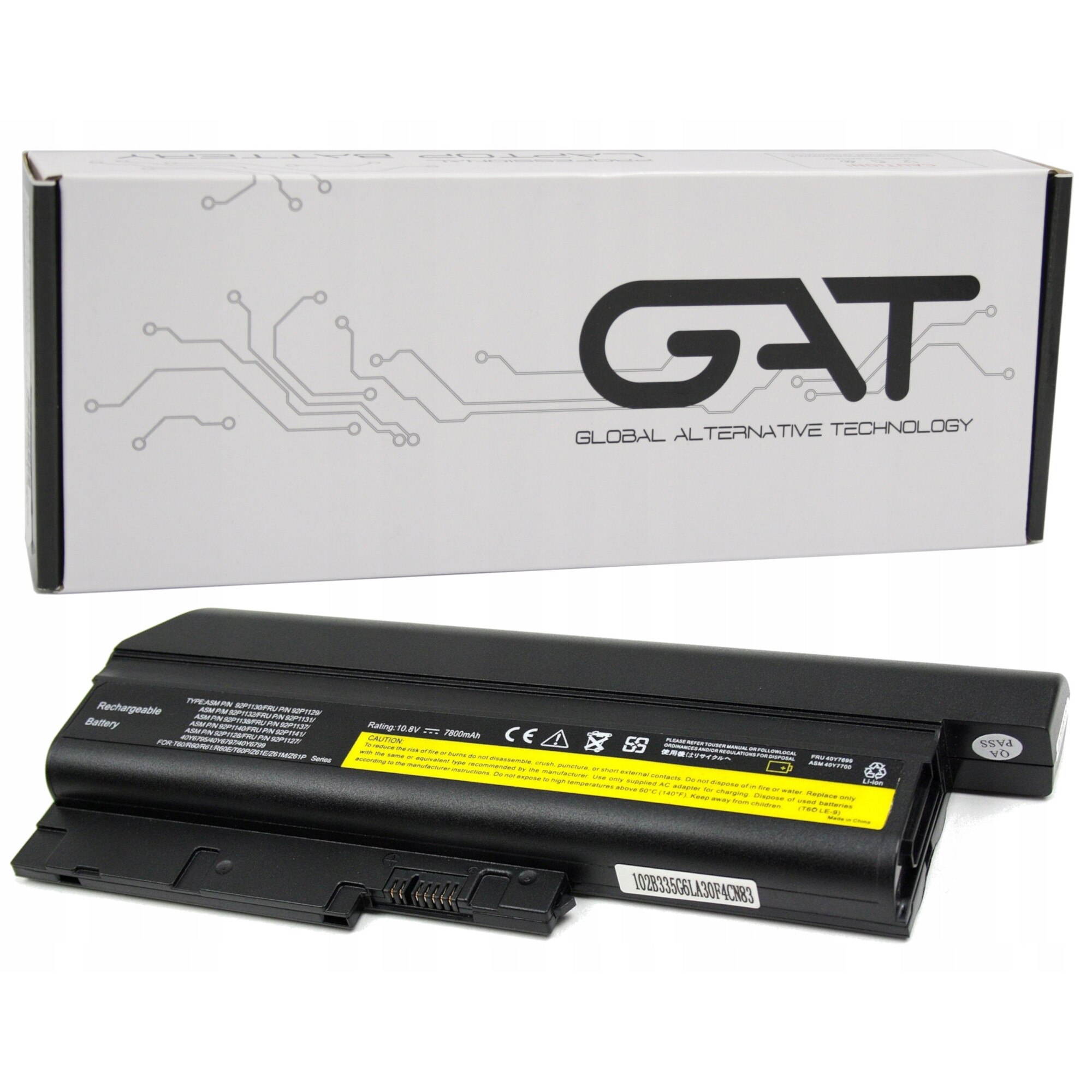 Ibm R500 Батерия за лаптоп IBM Lenovo T60 T61 R60 R61 R61i SL400 SL500 R500 ...