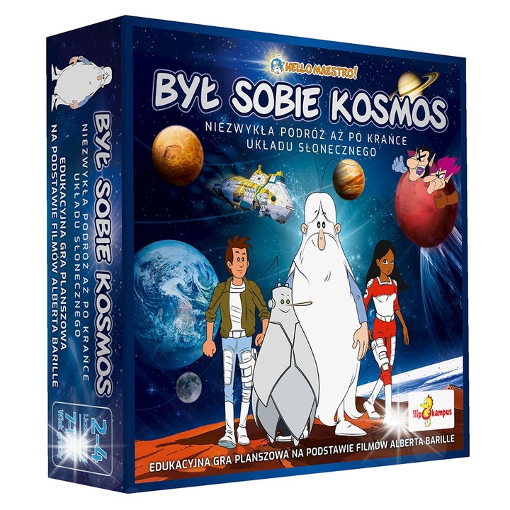 Társasjáték Byl sobie kosmos, 55 kérdéskártya, 4 bolygó, többszínű, az egész családnak